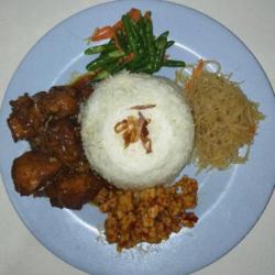 Nasi   Ayam Jahe Saos Asam Manis