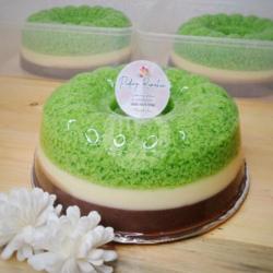 Puding Lumut Pandan Butter Coklat