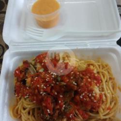 Spageti Ayam Geprek   Saus Keju