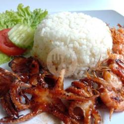 Nasi   Udang Bakar   Baby Gurita