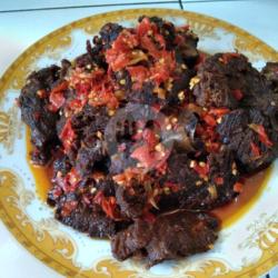 Nasi Bungkus Dendeng Balado Sayur Sambal