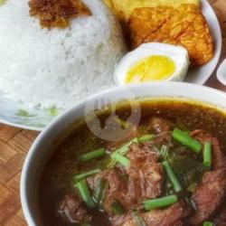 Nasi   Rawon   Telor Asin Separu   Tempe