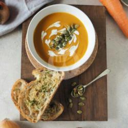 Pumpkin Soup   Grilled Cheese