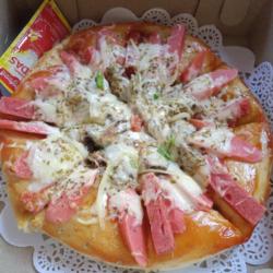 Pizza Jamur Sosis Kornet Mozarella Saos Keju