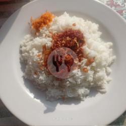 Nasi Putih Telur Ayam Dipindang Masak Habang