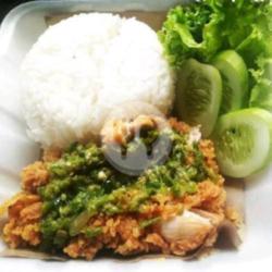 Paket Nasi Ayam Chiken Geprek Sambel Ijo Level 2