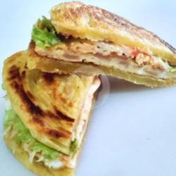 Canai Sausage Sandwich (roti Mariam Isi Keju Dan Telur   Sosis Sapi)