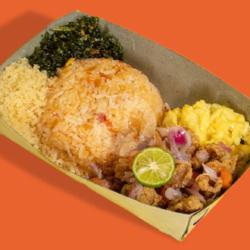 Paket Komplit Nasi Telur Kulit Crispy Sambal Matah