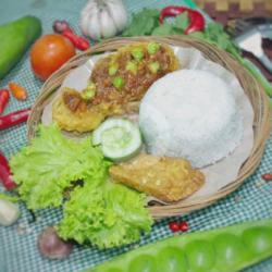 Ayam Geprek Pete   Nasi