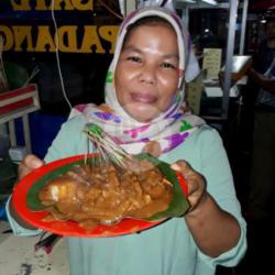 Sate Padang (daging) Setengah Porsi   Ketupat