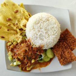 Nasi Pecel Tempe Goreng