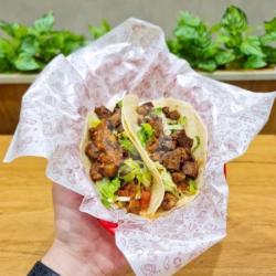 Soft Tacos - Beef Lengua (slow Cooked Beef Tongue) (2 Pcs Of Tacos)