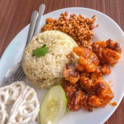 Nasi Daun Jeruk   Crispy Honey Chicken