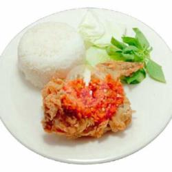 Nasi Ayam Geprek (sayap)