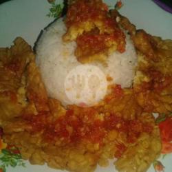 Nasi   Tempe Geprek