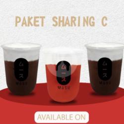 Promo Hemat Paket Sharing C - Belgian Dark Chocolate, Black Tea Strawberry Mango, Macchiato