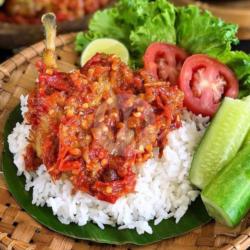 Ayam Penyet Sambel Geprek Pakai Nasi