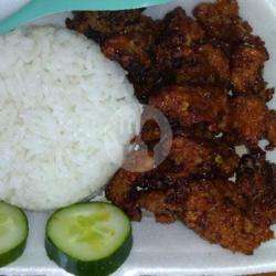 Kulit Geprek Bakar   Nasi