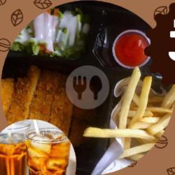 Paket Hemat Chicken Katsu   Salad   French Fries (free Teh Obenk)