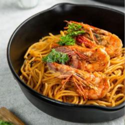 Garlic Butter Prawn Spaghetti