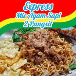 Mie Ayam Sapi Express   Pangsit