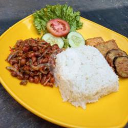 Nasi Tempe Teri Kacang