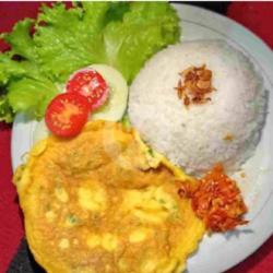 Nasi Telor Dadar Bumbu Laos