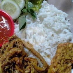 Nasi Geprek Usus Goreng Crispy