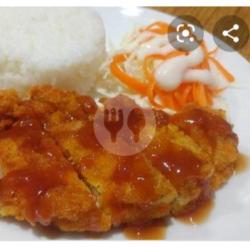 Chicken Katsu Blackpapper   Nasi