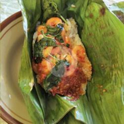 Nasi Bakar Liwet Udang Balado Sambel Teri Porsi Sedang