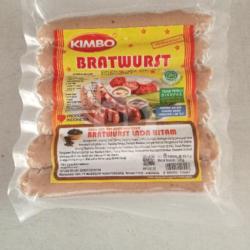 Kimbo Sosis Bratwurst Sapi Lada Hitam