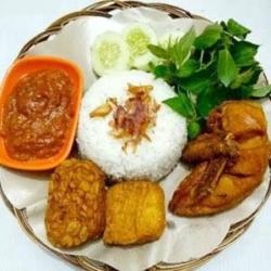 Pecel Ayam Sayap Nasi Biasa