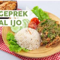 Paket Geprek Ijo Paha Atas   Nasi