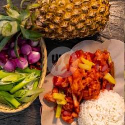 Nasi   Ayam Saos Asam Manis