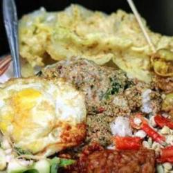 Nasi Pecel Telor Tempe Tahu