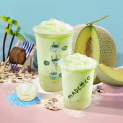 Melon Coconut Shake With Nata De Coco