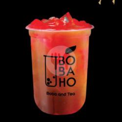 Boba Peach Tea (boba Hitam)