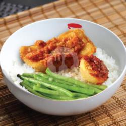 Dori Sambal Geprek Rice Bowl