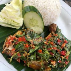 Ayam Penyet Sambal Kemangi Lengkap Nasi