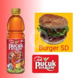 Paket Teman Burger Sd X Teh Pucuk Harum 350ml