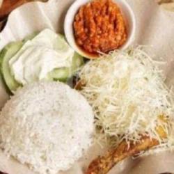 Nasi Ayam Penyet Keju Parut