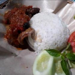 Nasi Putih Ati Ampela Rica Rica