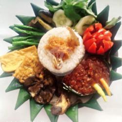 Nasi Penyetan Ati Ampela Goreng