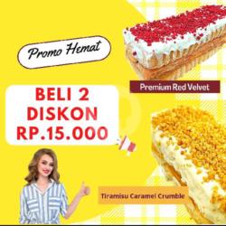 Promo 1 Beli 1 Premium Redvelvet 1 Tiramisu Caramel Crumble