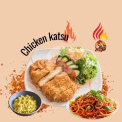 Paket Spaghetti Chicken Katsu   Egg