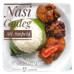 Gudeg Krecek Ati Ampela  Tahu Tempe(nasi Peyek)