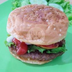 Beef Patties Cheese Burger Saus Barbeque