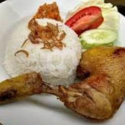 Ayam Penyet Sambal Merah Nasi