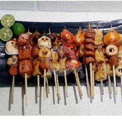 Sate Crab Stick, Chikuwa, Duo Twister, Flower Twister (5 Tusuk)