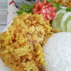 Ayam Kremes Kriuk   Nasi